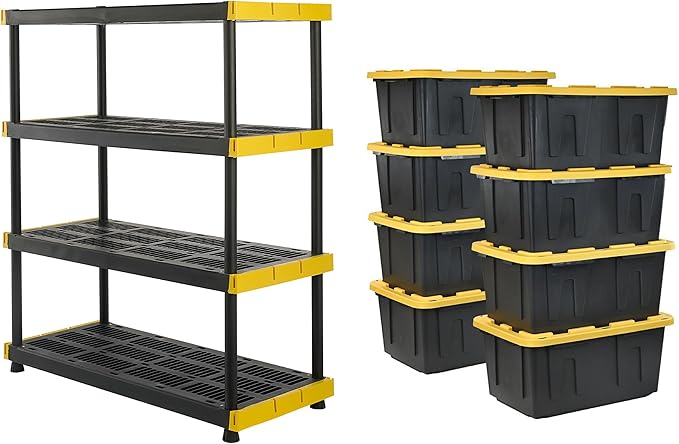 CX Black & Yellow, Shelving Unit and Heavy Duty Storage Containers, Extremely - Image 2