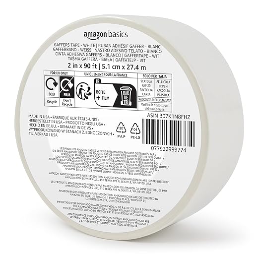 Amazon Basics No Residue, Non-Reflective Gaffers Tape by AmazonBasics