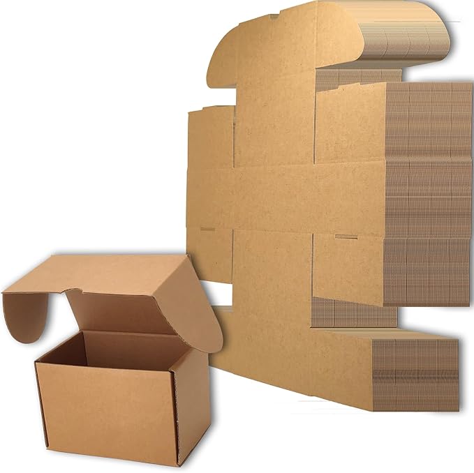 8x6x6 inches Small Shipping Boxes Set of 25 by Lmuze