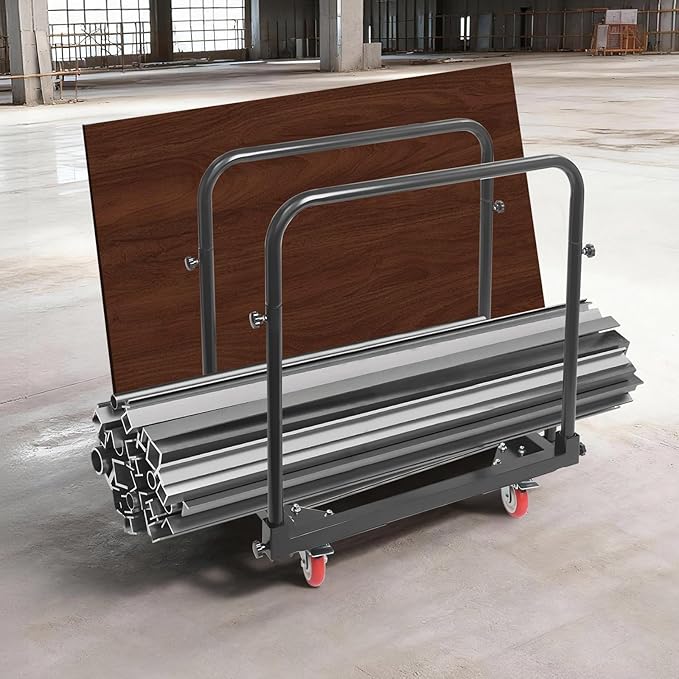 Undercat Steel Panel Truck, Heavy Duty Lumber Drywall Dolly, 1400lbs Platform - Image 3