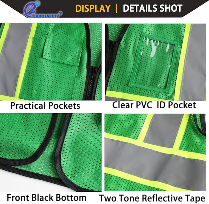 Reflective Mesh Safety Vest for Men Women - Image 5