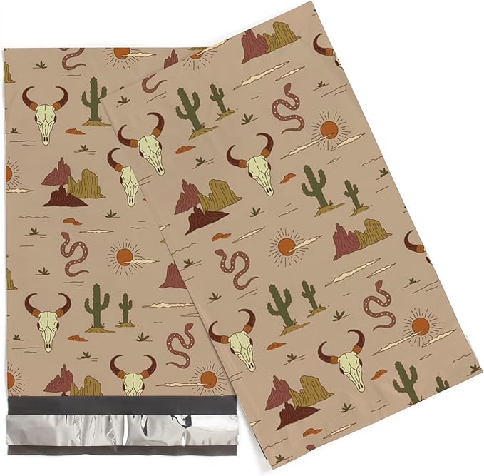 6x9 Poly Mailers – Western Boho – Waterproof, Tear-Resistant Shipping Bags by PackageMint