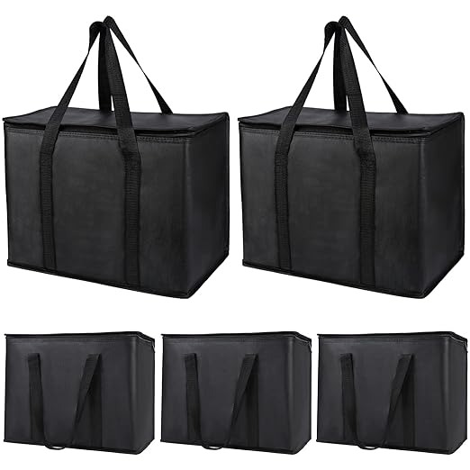 Bodaon 5-Pack Insulated Reusable Grocery Shopping Bag, X-Large Frozen Food Cold by Bodaon