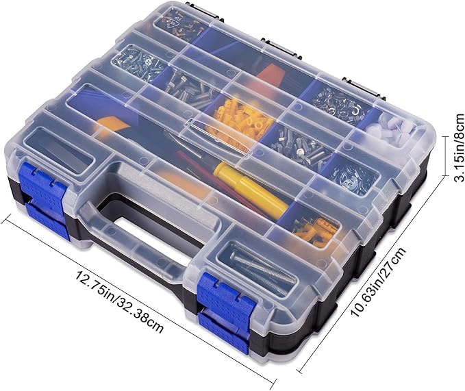 Hardware Organizer Box 34 Compartments Small Parts Organizer - Image 6