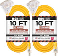 Iron Forge Cable 2 Pack 10 Foot Lighted Outdoor Extension Cord by IronForgeCable