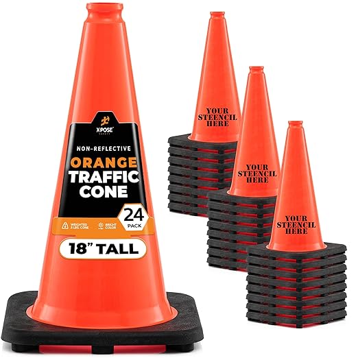 Xpose Safety 18 Inch Orange Traffic Cones, Kids and Construction by XposeSafety