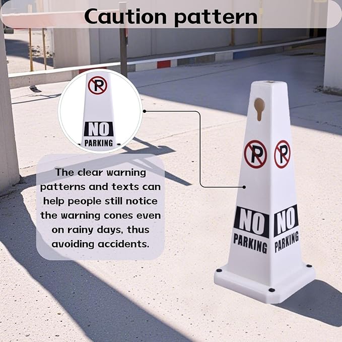 26.5" Caution Cones, 4-Sided Visible Safety Signs - Image 5