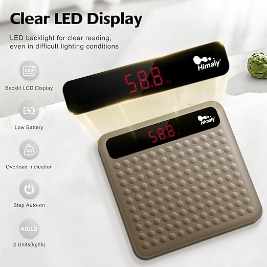 himaly Digital Body Weight Scale Bathroom Scale, Step-On Technology High - Image 2