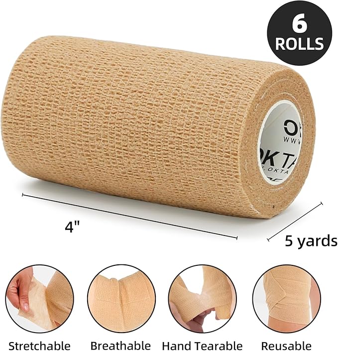 OK TAPE Self Adherent Cohesive Bandages Wrap - Image 2