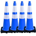 BESEA 4PACK 28 inch Traffic Safety Cones Blue Road Parking Cones 28" Heavy Duty by BeSea