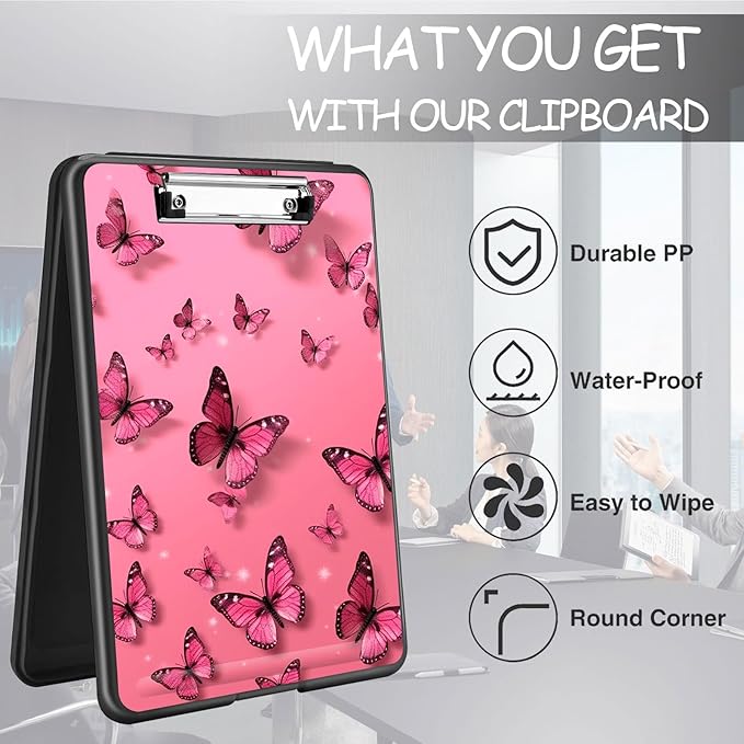 Clipboard with Storage, High Capacity Plastic Storage Clipboard with Pen Holder - Image 6