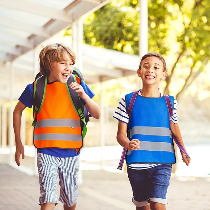 A-SAFETY Kids High Vis Reflective construction Safety vest customized LOGO - Image 4