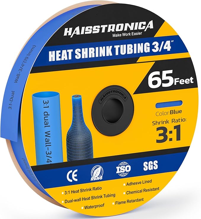haisstronica 3:1 Heat Shrink Tubing, Shrink Ratio Adhesive Lined Marine Grade by HAISSTRONICA