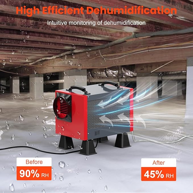 Abestorm Crawl Space Dehumidifier, 120Pint Controls Commercial Dehumidifiers - Image 8