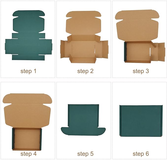 Green Recyclable Cardboard Small Gift Mailer Boxes - Image 7