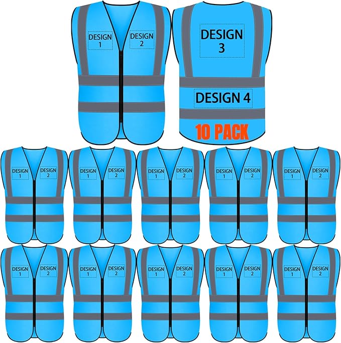 BeautyWill Custom Logo Safety Vest S, 4XL Personalized Safety Vest High by BeautyWill