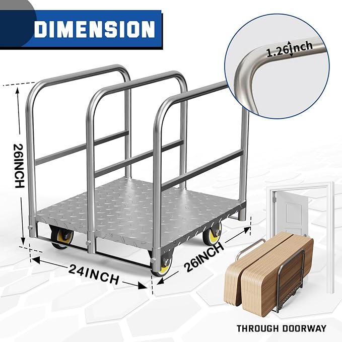 Panel Cart, Heavy Duty Flatbed - Image 5