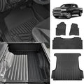TripleAliners Truck Bed Mat & Floor Mats Front Rear Full Set Compatible by TripleAliners