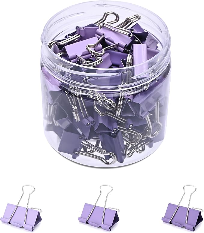 Temiary Aesthetic Binder Clips, Binding Paperwork Clamps by Temiary