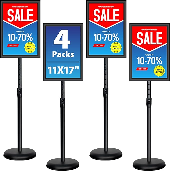 4 Pack Sign Holder Stands by VAIIGO