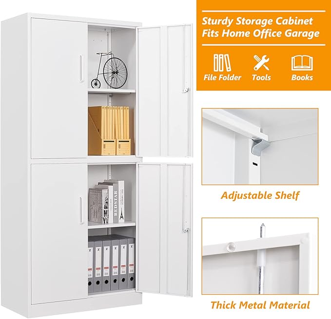 STANI Metal Storage Cabinet, Locking Steel Cabinet - Image 6