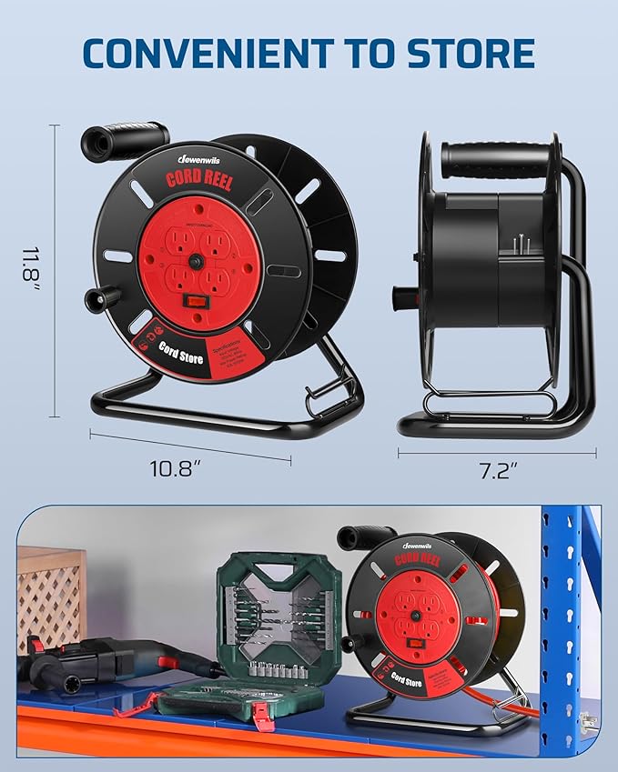 DEWENWILS Extension Cord Storage Reel - Image 6