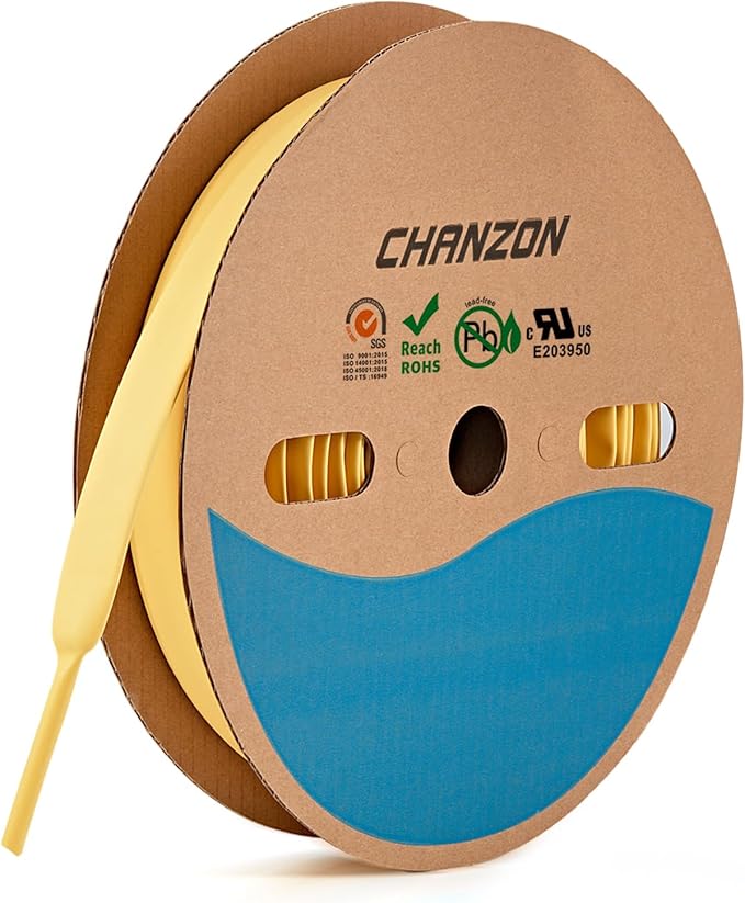 Chanzon 3:1 Ratio - 80ft Roll - Heat Shrink Tubing 1/2" - Marine Grade by Chanzon