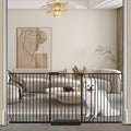 Extra Wide Baby Dog Gates for Doorways Tension Indoor Safety Gates Black Metal by COSENDBABYGATE