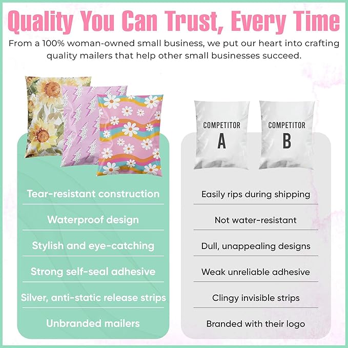 10x13 Poly Mailers – Coquette Bows Design – Waterproof, Tear-Resistant Shipping - Image 5