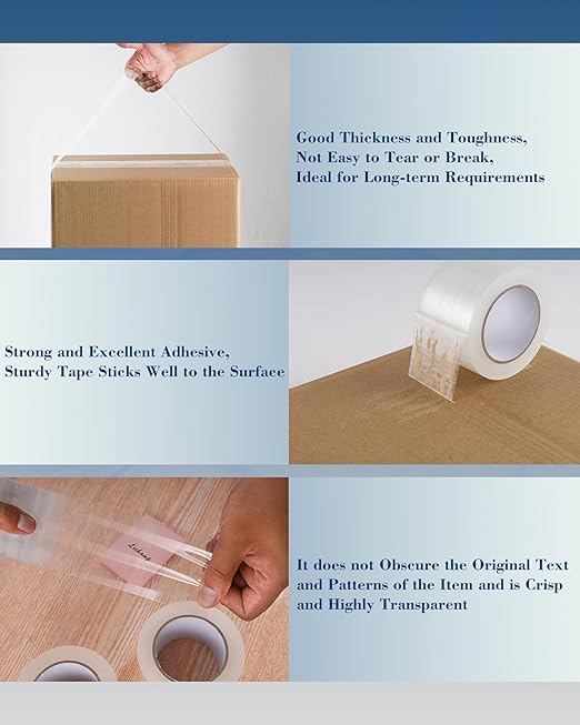 Lichamp Heavy Duty Packing Tape 6 Rolls, Wide Packaging, 3 in. x 90 Yd. - Image 6