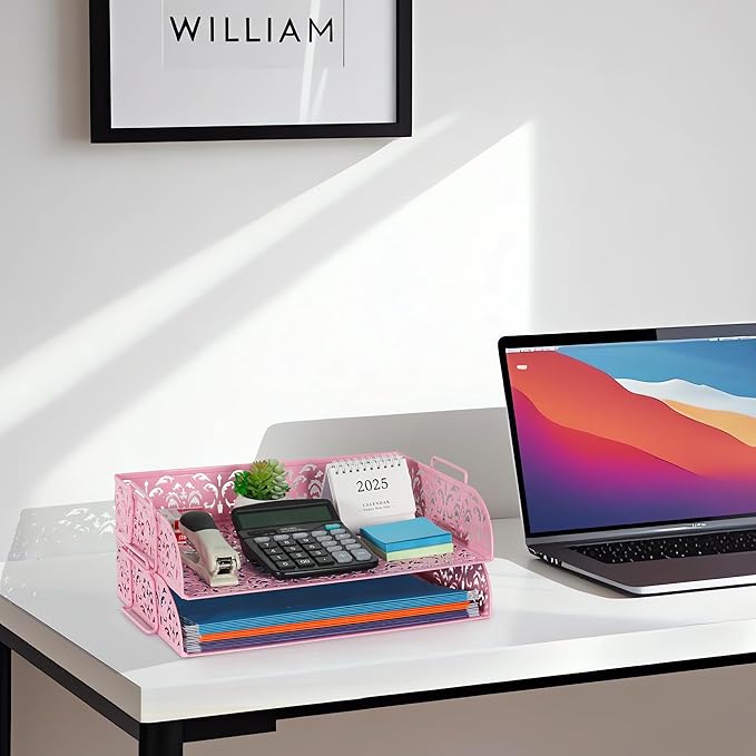 EasyPAG Paper Organizer for Desk 2 Tier Stackable Paper Tray for A4 Legal Size - Image 7