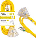 3-Outlets Indoor Outdoor Extension Cord Weatherproof by HONDERSON