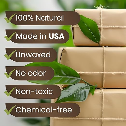24" x 1200" Natural Kraft Paper Roll – Made in USA, 100% Recyclable Brown - Image 3