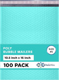 Teal 10.5x16 Inch Large Poly Bubble Mailers #5 | Padded Envelopes by MAILERVIEW