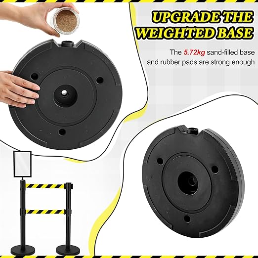 Therwen 12 Pcs Double Retractable Belt Barrier - Image 3