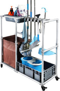 Janitorial cart Rolling Cleaning cart on Wheels by QTJH