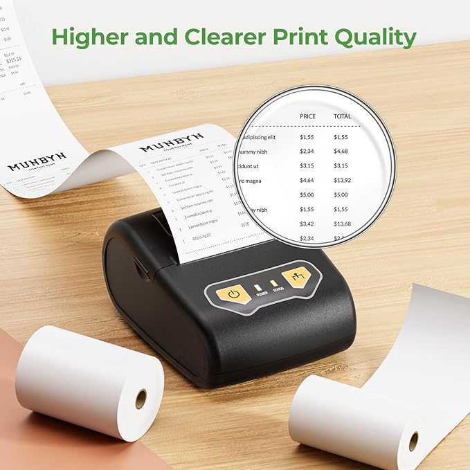 MUNBYN 2 1/4" x 50' Thermal Receipt Paper, 58mm BPA Free Receipt Paper Fits All - Image 7