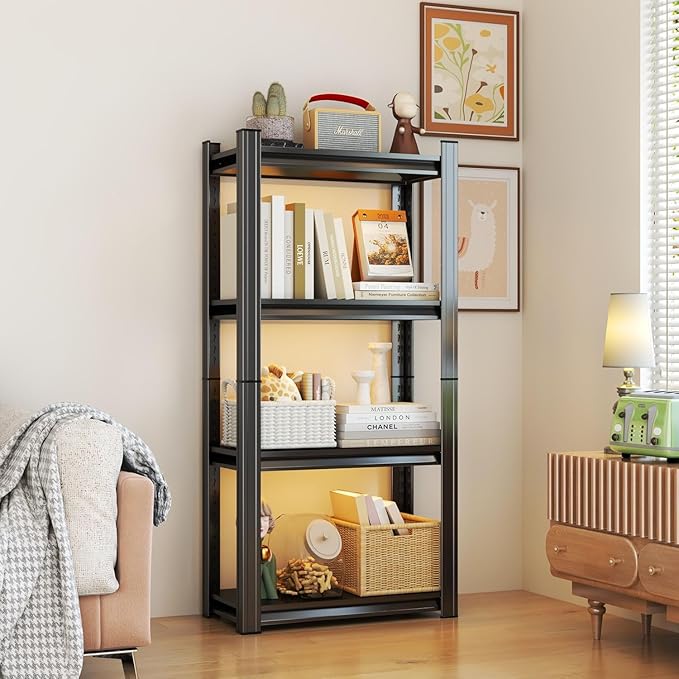 Storage Shelves, Garage Metal Shelving Unit, Adjustable, Double-Layer Column - Image 7