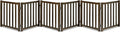 LZRS 6-Panel Extra-Wide Freestanding Wooden Dog Gate Indoor – 24”High Foldable by LZRSPET