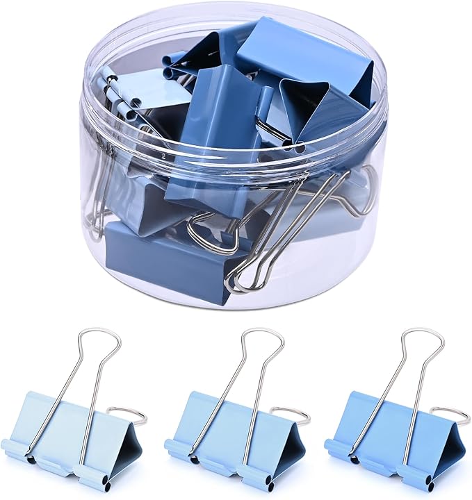 Temiary Aesthetic Binder Clips, Binding Paperwork Clamps by Temiary