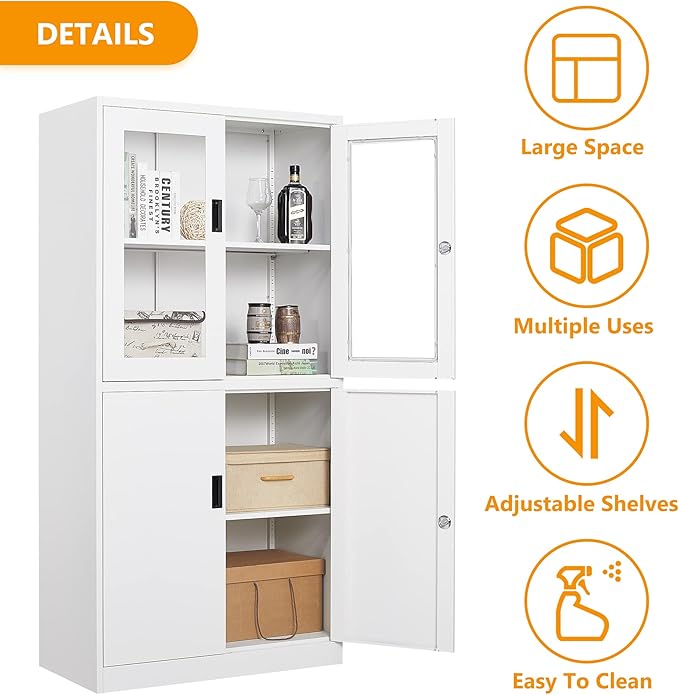 STANI Metal Storage Cabinet, Locking Steel Cabinet - Image 6