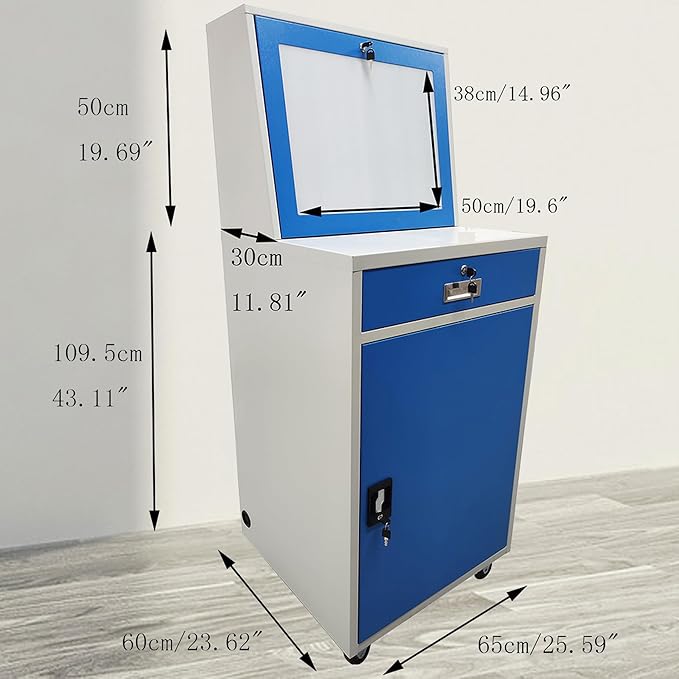 Industrial PC Enclosure Computer Security Cabinet Lockable Detachable Steel - Image 2