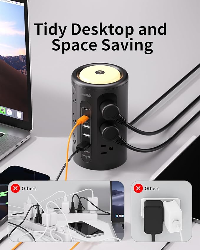 Surge Protector Power Strip Tower - Image 6