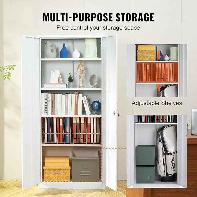 VEVOR Metal Storage Cabinet, Steel Locking Storage Cabinet - Image 6
