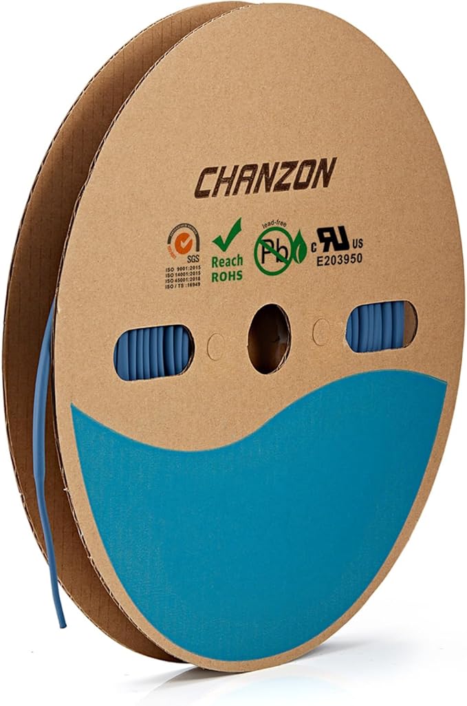 Chanzon 3:1 Ratio - 80ft Roll - Heat Shrink Tubing 1/8" - Marine Grade by Chanzon