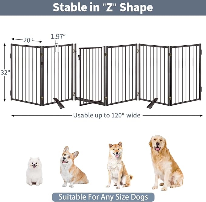 Metal Freestanding Dog Gates - Image 6