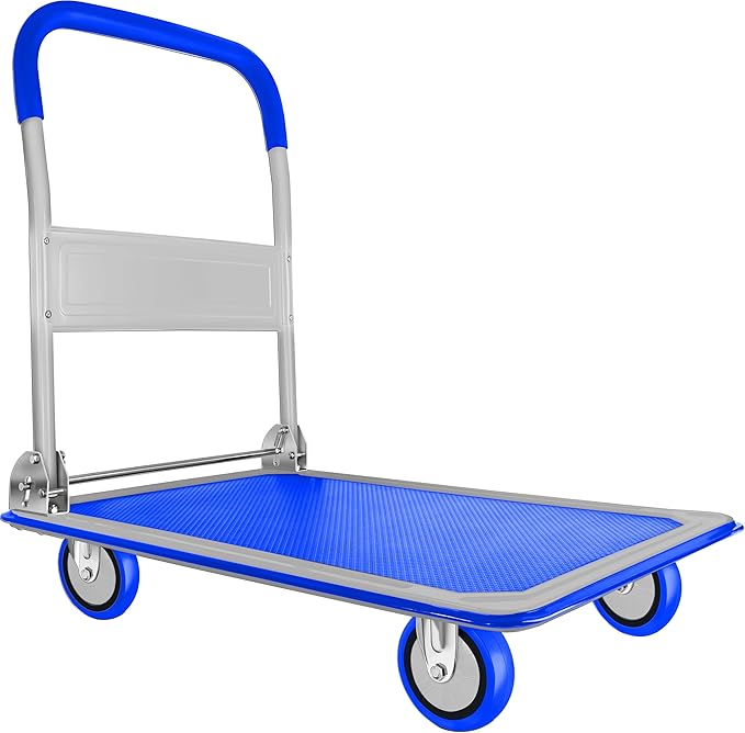Push Cart Dolly by Wellmax, Moving Platform Hand Truck, Foldable by Wellmax