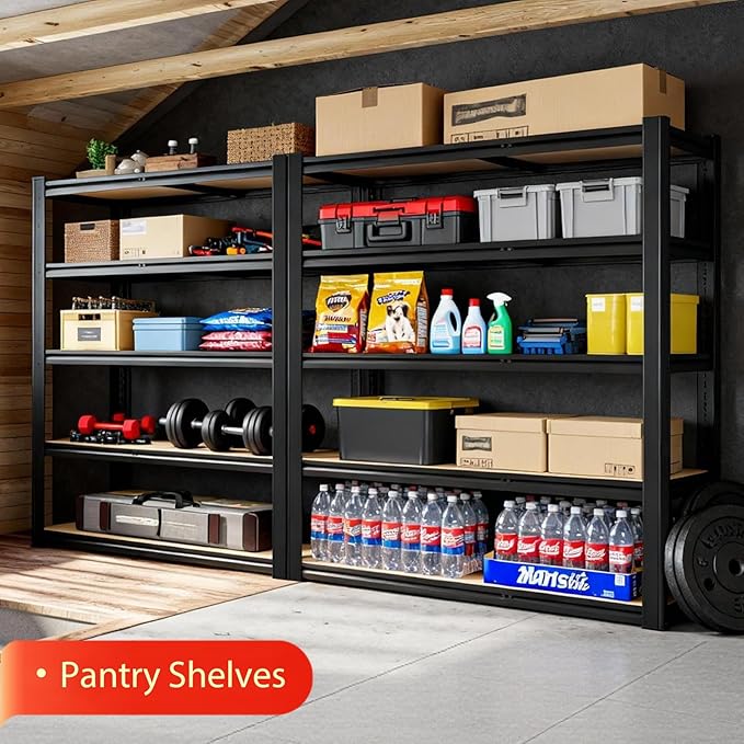 Metal Storage Shelves Unit, 5-Tier Adjustable Heavy Duty Garage Shelving - Image 7