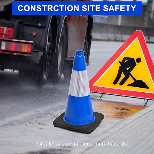 OrangeStar 18" Traffic Cones 8-Pack Blue Safety Cones - Image 5