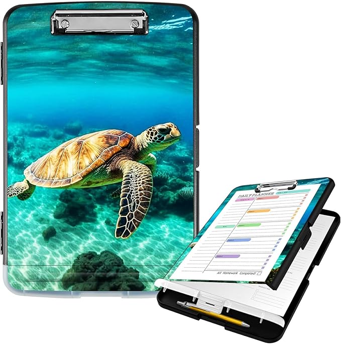 Clipboard with Storage High Capacity Plastic Nursing Clipboards with Pen Holder by Unknown